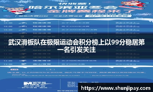 武汉滑板队在极限运动会积分榜上以99分稳居第一名引发关注